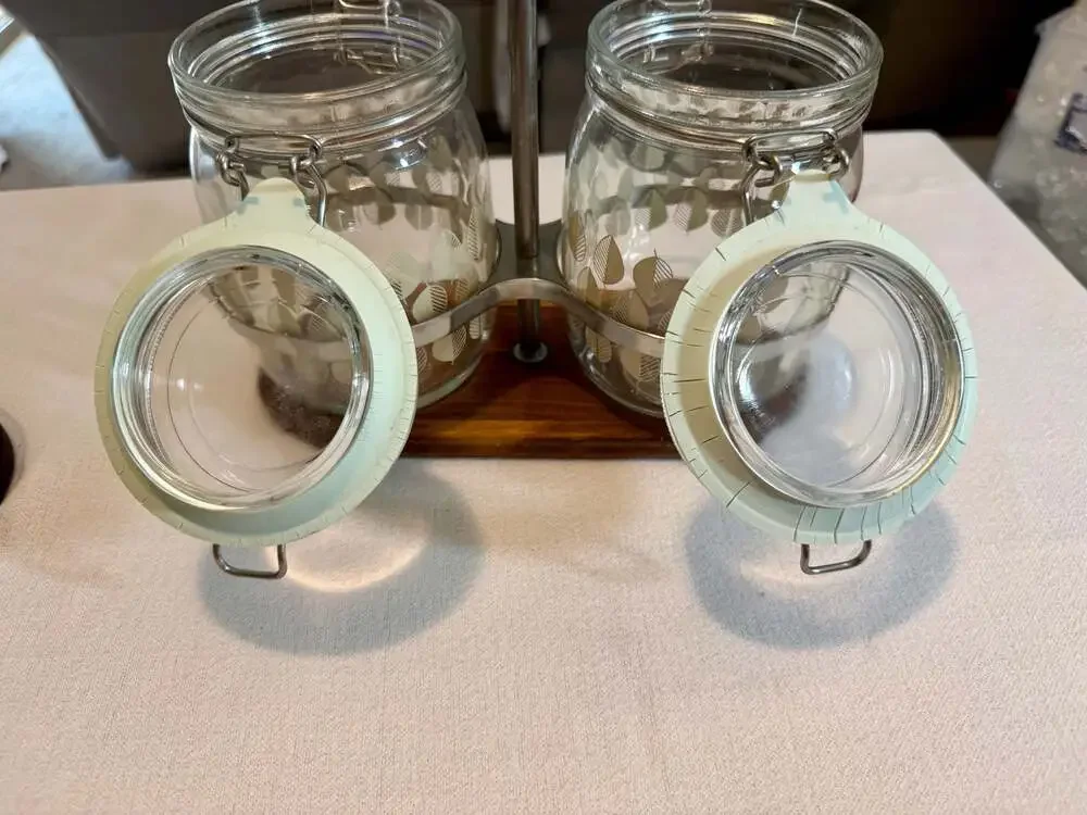 IKEA Spice or Herb Jar Set with Wooden Rack *See description